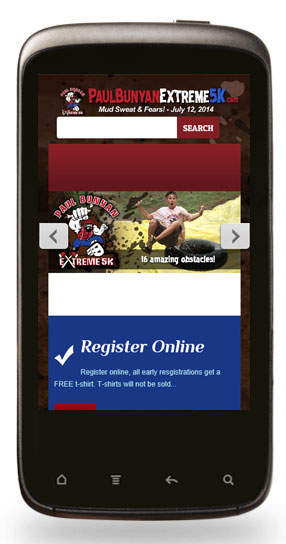 Mobile Responsive Design - Paul Bunyan Extreme 5K - Image