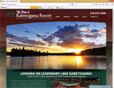 Website Design - Pine of Kabetogama Resort - Image